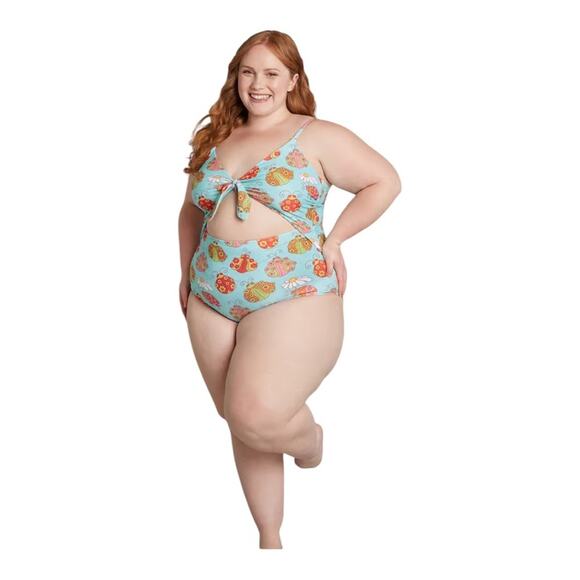 ModCloth x Marisol Muro NWT Whimsical Retro Chic Siena One-Piece Swimsuit Large - Picture 15 of 15